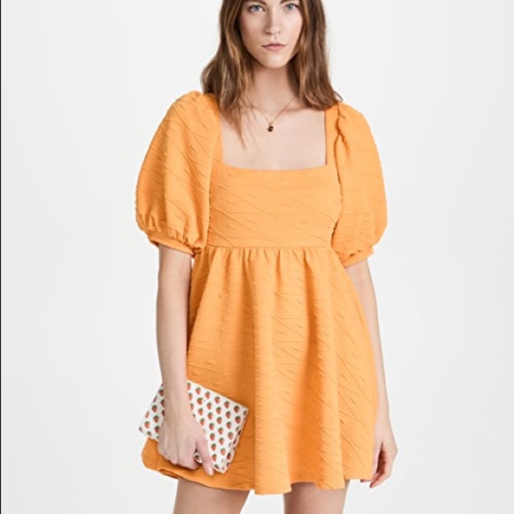 Free People Violet Puff Sleeve Dress